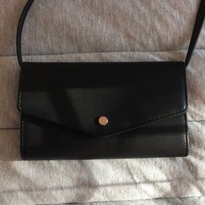 Black Clutch with Shoulder Strap